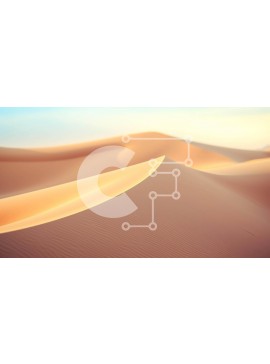 Intra Συλλεκτικό Ξύλινο Παζλ Plywood  4mm - Έρημο τοπίο με αμμόλοφους και πορτοκαλί ουρανό ηλιοβασιλέματος Σε Ξύλινο Κουτί - Διαστάσεις: 10x10 cm – 25 κομμάτια