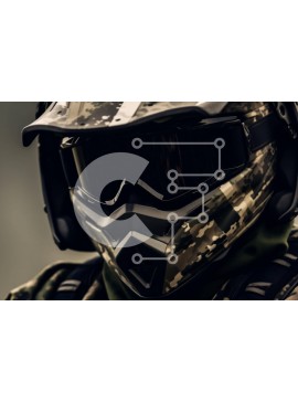 Intra Συλλεκτικό Ξύλινο Παζλ Plywood  4mm - Άνδρας με εξειδικευμένο εξοπλισμό με γυαλιά Aviator και κράνος παραλλαγής Σε Ξύλινο Κουτί - Διαστάσεις Puzzle: 10x10 cm – 25 κομμάτια