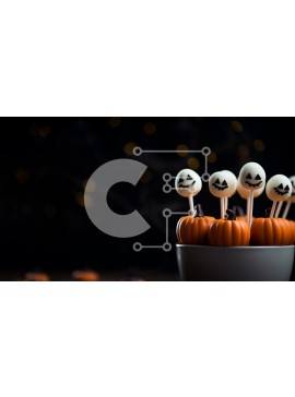 Intra Συλλεκτικό Ξύλινο Παζλ Plywood  4mm - Γλειφιτζούρια σε σχήμα κολοκύθας για τον εορτασμό του Halloween Σε Ξύλινο Κουτί - Διαστάσεις Puzzle: 10x10 cm – 25 κομμάτια