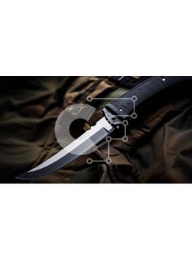 Intra Συλλεκτικό Ξύλινο Παζλ Plywood  4mm - Μαχαίρι σε σακίδιο στρατού Σε Ξύλινο Κουτί - Διαστάσεις Puzzle: 10x10 cm – 25 κομμάτια