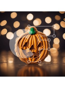 Intra Συλλεκτικό Ξύλινο Παζλ Plywood  4mm - Μπισκότο σε σχήμα κολοκύθας με φωτισμένο φόντο Σε Ξύλινο Κουτί - Διαστάσεις Puzzle: 10x10 cm – 25 κομμάτια