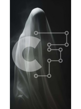 Intra Συλλεκτικό Ξύλινο Παζλ Plywood  4mm - Μυστηριώδης φάντασμα Σε Ξύλινο Κουτί - Διαστάσεις Puzzle: 10x10 cm – 25 κομμάτια