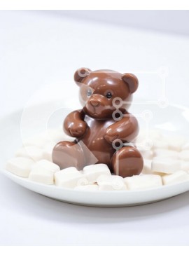 Σετ των 2 Intra Συλλεκτικό Ξύλινο Παζλ Plywood  4mm - Επιτραπέζια διακόσμηση σοκολάτας αρκουδάκι και marshmallows Σε Ξύλινο Κουτί - Διαστάσεις: 10x10 cm – 25 κομμάτια