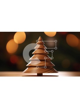 Intra Συλλεκτικό Ξύλινο Παζλ Plywood  4mm - Ξύλινο χριστουγεννιάτικο δέντρο με πολύχρωμα φωτάκια Σε Ξύλινο Κουτί - Διαστάσεις: 10x10 cm – 25 κομμάτια