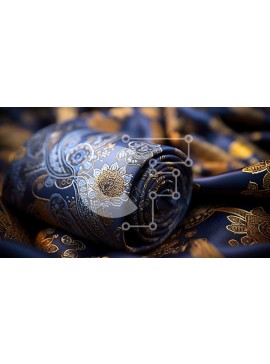 Σετ των 2 Intra Συλλεκτικό Ξύλινο Παζλ Plywood  4mm - Κομψή γραβάτα με σχέδιο Paisley για εκλεπτυσμένη εμφάνιση Σε Ξύλινο Κουτί - Διαστάσεις: 10x10 cm – 25 κομμάτια