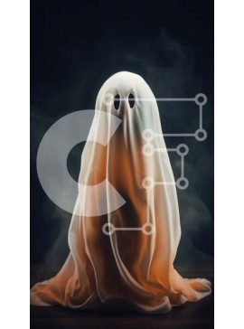 Intra Συλλεκτικό Ξύλινο Παζλ Plywood  4mm - Φάντασμα σε τραπέζι με καπνό Σε Ξύλινο Κουτί - Διαστάσεις Puzzle: 10x10 cm – 25 κομμάτια