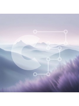 Intra Συλλεκτικό Ξύλινο Παζλ Plywood  4mm - Εκπληκτική εικόνα του πορφυρού ουρανού και των ομιχλωδών βουνών Σε Ξύλινο Κουτί - Διαστάσεις: 10x10 cm – 25 κομμάτια