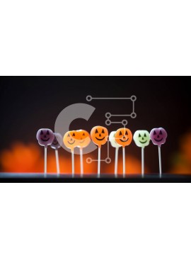 Intra Συλλεκτικό Ξύλινο Παζλ Plywood  4mm - Πολύχρωμα γλειφιτζούρια με χαμογελαστά πρόσωπα Σε Ξύλινο Κουτί - Διαστάσεις Puzzle: 10x10 cm – 25 κομμάτια