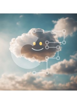 Intra Συλλεκτικό Ξύλινο Παζλ Plywood  4mm - Χαμογελώντας σύννεφο στον ουρανό Σε Ξύλινο Κουτί - Διαστάσεις Puzzle: 10x10 cm – 25 κομμάτια