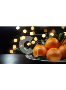 Σετ των 2 Intra Συλλεκτικό Ξύλινο Παζλ Plywood  4mm - Πιάτο με πορτοκάλια με εορταστικό φωτισμό Σε Ξύλινο Κουτί - Διαστάσεις: 10x10 cm – 25 κομμάτια