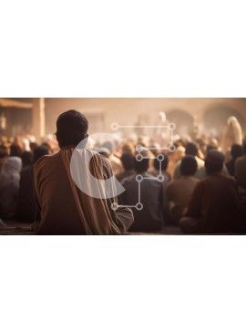 Intra Συλλεκτικό Ξύλινο Παζλ Plywood  4mm - Άνδρας που κάθεται σε μια θρησκευτική τελετή Σε Ξύλινο Κουτί - Διαστάσεις Puzzle: 10x10 cm – 25 κομμάτια