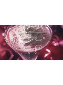 Σετ των 2 Intra Συλλεκτικό Ξύλινο Παζλ Plywood  4mm - Ροζ Milkshake με σαντιγί και Πασπαλίζουμε Σε Ξύλινο Κουτί - Διαστάσεις: 10x10 cm – 25 κομμάτια