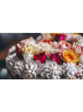 Σετ των 2 Intra Συλλεκτικό Ξύλινο Παζλ Plywood  4mm - Περίτεχνα διακοσμημένη φλοράλ τούρτα για ειδική περίσταση Σε Ξύλινο Κουτί - Διαστάσεις: 10x10 cm – 25 κομμάτια