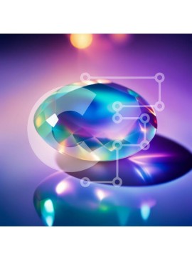 Σετ των 2 Intra Συλλεκτικό Ξύλινο Παζλ Plywood  4mm - Εκπληκτική εικόνα ενός λαμπερού πολύτιμου λίθου σε μια ανακλαστική επιφάνεια Σε Ξύλινο Κουτί - Διαστάσεις: 10x10 cm – 25 κομμάτια