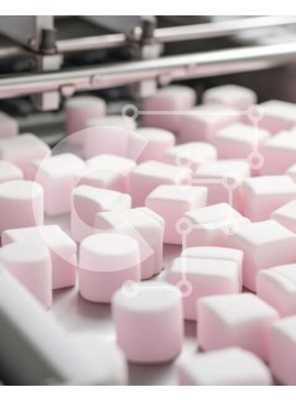 Σετ των 2 Intra Συλλεκτικό Ξύλινο Παζλ Plywood  4mm - Μηχανή Παραγωγής Marshmallow σε Ροζ και Λευκό Σε Ξύλινο Κουτί - Διαστάσεις: 10x10 cm – 25 κομμάτια