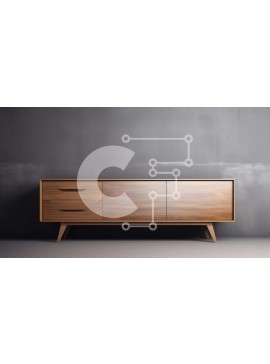 Intra Συλλεκτικό Ξύλινο Παζλ Plywood  4mm - Μοντέρνος ξύλινος μπουφές με συρτάρια και ράφι Σε Ξύλινο Κουτί - Διαστάσεις Puzzle: 10x10 cm – 25 κομμάτια