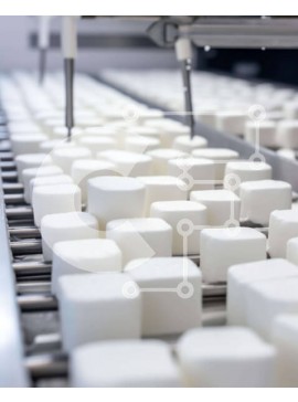 Σετ των 2 Intra Συλλεκτικό Ξύλινο Παζλ Plywood  4mm - Μεταφορική ταινία με Λευκά Marshmallows και Μηχανήματα Κατασκευής Σε Ξύλινο Κουτί - Διαστάσεις: 10x10 cm – 25 κομμάτια