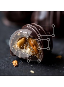 Σετ των 2 Intra Συλλεκτικό Ξύλινο Παζλ Plywood  4mm - Ποικιλία από τρούφες σοκολάτας και ξηρούς καρπούς Σε Ξύλινο Κουτί - Διαστάσεις: 10x10 cm – 25 κομμάτια