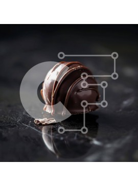 Σετ των 2 Intra Συλλεκτικό Ξύλινο Παζλ Plywood  4mm - Μπάλα σοκολάτας σε σκοτεινή επιφάνεια Σε Ξύλινο Κουτί - Διαστάσεις: 10x10 cm – 25 κομμάτια