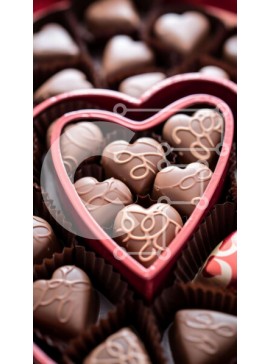 Intra Συλλεκτικό Ξύλινο Παζλ Plywood  4mm - Κουτί σοκολάτας σε σχήμα καρδιάς Σε Ξύλινο Κουτί - Διαστάσεις: 10x10 cm – 25 κομμάτια