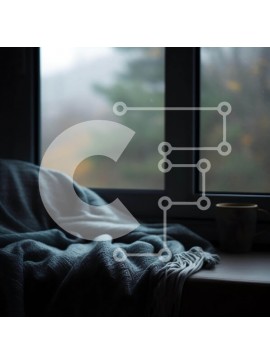 Intra Συλλεκτικό Ξύλινο Παζλ Plywood  4mm - Άνετη κουβέρτα και φλιτζάνι στο περβάζι παραθύρου Σε Ξύλινο Κουτί - Διαστάσεις Puzzle: 10x10 cm – 25 κομμάτια