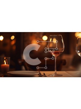 Σετ των 2 Intra Συλλεκτικό Ξύλινο Παζλ Plywood  4mm - Κομψή τραπεζαρία με ποτήρια κρασιού και κερί Σε Ξύλινο Κουτί - Διαστάσεις: 10x10 cm – 25 κομμάτια