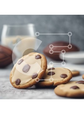 Σετ των 2 Intra Συλλεκτικό Ξύλινο Παζλ Plywood  4mm - Στοιβαγμένα μπισκότα σοκολάτας με γάλα Σε Ξύλινο Κουτί - Διαστάσεις: 10x10 cm – 25 κομμάτια