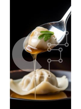 Intra Συλλεκτικό Ξύλινο Παζλ Plywood  4mm - Σάλτσα με κουτάλι πάνω από ζυμαρικά Σε Ξύλινο Κουτί - Διαστάσεις: 10x10 cm – 25 κομμάτια