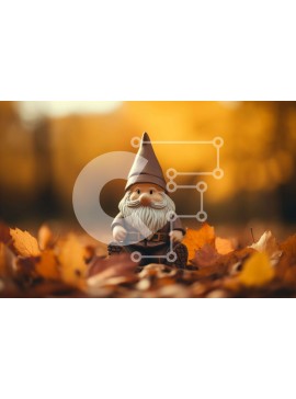 Intra Συλλεκτικό Ξύλινο Παζλ Plywood  4mm - Μικρό ειδώλιο καλικάντζαρο σε πεσμένα φύλλα Σε Ξύλινο Κουτί - Διαστάσεις: 10x10 cm – 25 κομμάτια