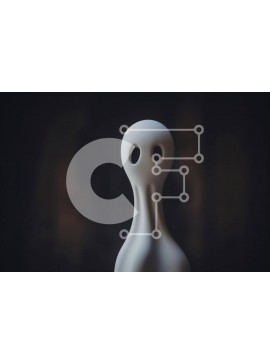 Intra Συλλεκτικό Ξύλινο Παζλ Plywood  4mm - Μυστηριώδες λευκό ειδώλιο Σε Ξύλινο Κουτί - Διαστάσεις Puzzle: 10x10 cm – 25 κομμάτια