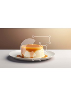 Σετ των 2 Intra Συλλεκτικό Ξύλινο Παζλ Plywood  4mm - Νόστιμο λευκό επιδόρπιο με σάλτσα καραμέλας Σε Ξύλινο Κουτί - Διαστάσεις: 10x10 cm – 25 κομμάτια