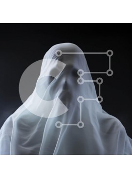 Intra Συλλεκτικό Ξύλινο Παζλ Plywood  4mm - Ghostly Figure σε λευκό Σε Ξύλινο Κουτί - Διαστάσεις Puzzle: 10x10 cm – 25 κομμάτια