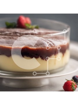 Σετ των 2 Intra Συλλεκτικό Ξύλινο Παζλ Plywood  4mm - Κομψό επιδόρπιο σοκολάτας με φρέσκες φράουλες Σε Ξύλινο Κουτί - Διαστάσεις: 10x10 cm – 25 κομμάτια