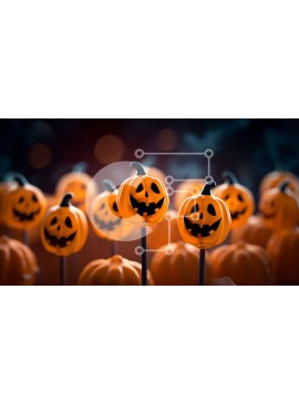 Intra Συλλεκτικό Ξύλινο Παζλ Plywood  4mm - Ομάδα γλειφιτζούρια σε σχήμα κολοκύθας σε ραβδιά Σε Ξύλινο Κουτί - Διαστάσεις Puzzle: 10x10 cm – 25 κομμάτια