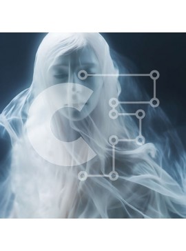 Σετ των 2 Intra Συλλεκτικό Ξύλινο Παζλ Plywood  4mm - Όμορφη γυναίκα με ρέοντα μαλλιά που επιπλέουν στον αέρα Σε Ξύλινο Κουτί - Διαστάσεις: 10x10 cm – 25 κομμάτια