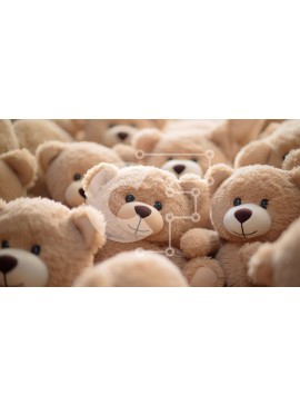 Intra Συλλεκτικό Ξύλινο Παζλ Plywood  4mm - Ομάδα αρκουδιών που κοιτάζουν την κάμερα Σε Ξύλινο Κουτί - Διαστάσεις Puzzle: 10x10 cm – 25 κομμάτια