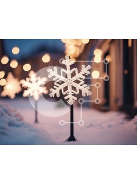 Intra Συλλεκτικό Ξύλινο Παζλ Plywood  4mm - Εορταστικά στολίδια με νιφάδες χιονιού για την περίοδο των γιορτών Σε Ξύλινο Κουτί - Διαστάσεις Puzzle: 10x10 cm – 25 κομμάτια