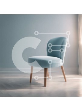 Intra Συλλεκτικό Ξύλινο Παζλ Plywood  4mm - Άδειο δωμάτιο με μπλε καρέκλα και θέα στο παράθυρο Σε Ξύλινο Κουτί - Διαστάσεις Puzzle: 10x10 cm – 25 κομμάτια