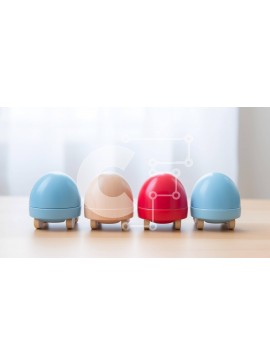 Intra Συλλεκτικό Ξύλινο Παζλ Plywood  4mm - Πολύχρωμα αυγά παιχνιδιών σε ξύλινο τραπέζι Σε Ξύλινο Κουτί - Διαστάσεις Puzzle: 10x10 cm – 25 κομμάτια