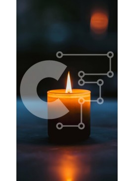 Intra Συλλεκτικό Ξύλινο Παζλ Plywood  4mm - Μονό αναμμένο κερί στο σκοτάδι Σε Ξύλινο Κουτί - Διαστάσεις Puzzle: 10x10 cm – 25 κομμάτια