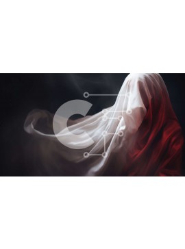 Intra Συλλεκτικό Ξύλινο Παζλ Plywood  4mm - Μυστηριώδης φιγούρα σε ρέον ύφασμα Σε Ξύλινο Κουτί - Διαστάσεις Puzzle: 10x10 cm – 25 κομμάτια