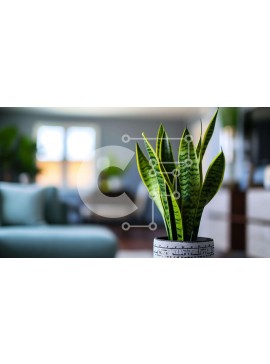 Intra Συλλεκτικό Ξύλινο Παζλ Plywood  4mm - Υγιές φυτό σε γλάστρα σε σαλόνι Σε Ξύλινο Κουτί - Διαστάσεις Puzzle: 10x10 cm – 25 κομμάτια