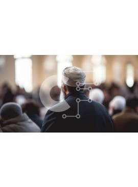 Intra Συλλεκτικό Ξύλινο Παζλ Plywood  4mm - Άνδρας που φορά τουρμπάνι σε θρησκευτική τελετή με πλήθος ανθρώπων Σε Ξύλινο Κουτί - Διαστάσεις Puzzle: 10x10 cm – 25 κομμάτια