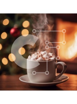 Intra Συλλεκτικό Ξύλινο Παζλ Plywood  4mm - Ζεστό κακάο με Marshmallows δίπλα στο τζάκι Σε Ξύλινο Κουτί - Διαστάσεις Puzzle: 10x10 cm – 25 κομμάτια