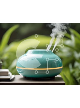 Intra Συλλεκτικό Ξύλινο Παζλ Plywood  4mm - Teal Aromatherapy Diffuser σε τραπέζι εξωτερικού χώρου Σε Ξύλινο Κουτί - Διαστάσεις Puzzle: 10x10 cm – 25 κομμάτια