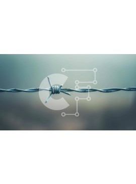 Intra Συλλεκτικό Ξύλινο Παζλ Plywood  4mm - Φράχτη από συρματόπλεγμα με σύρμα από κασσίτερο και κολλητική ταινία Σε Ξύλινο Κουτί - Διαστάσεις Puzzle: 10x10 cm – 25 κομμάτια