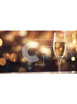 Σετ των 2 Intra Συλλεκτικό Ξύλινο Παζλ Plywood  4mm - Ποτήρι σαμπάνιας με αφρώδες κρασί σε ένα κομψό τραπέζι Σε Ξύλινο Κουτί - Διαστάσεις: 10x10 cm – 25 κομμάτια