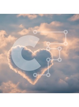 Intra Συλλεκτικό Ξύλινο Παζλ Plywood  4mm - Σύννεφο σε σχήμα καρδιάς στον ουρανό Σε Ξύλινο Κουτί - Διαστάσεις: 10x10 cm – 25 κομμάτια