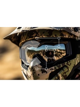 Intra Συλλεκτικό Ξύλινο Παζλ Plywood  4mm - Άτομο με κράνος παραλλαγής και γυαλιά Σε Ξύλινο Κουτί - Διαστάσεις Puzzle: 10x10 cm – 25 κομμάτια