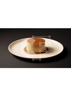 Σετ των 2 Intra Συλλεκτικό Ξύλινο Παζλ Plywood  4mm - Λευκό πιάτο γλυκού με σάλτσα καραμέλας Σε Ξύλινο Κουτί - Διαστάσεις: 10x10 cm – 25 κομμάτια